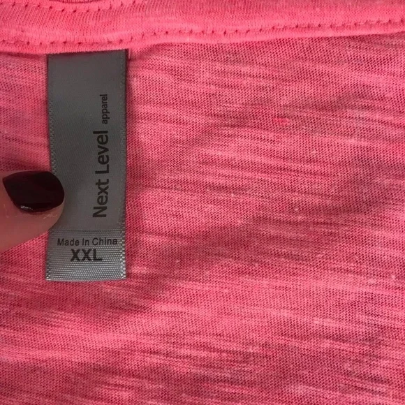 Next Level Pink Top Short Sleeve T Shirt-Set of 4 - Picture 7 of 7